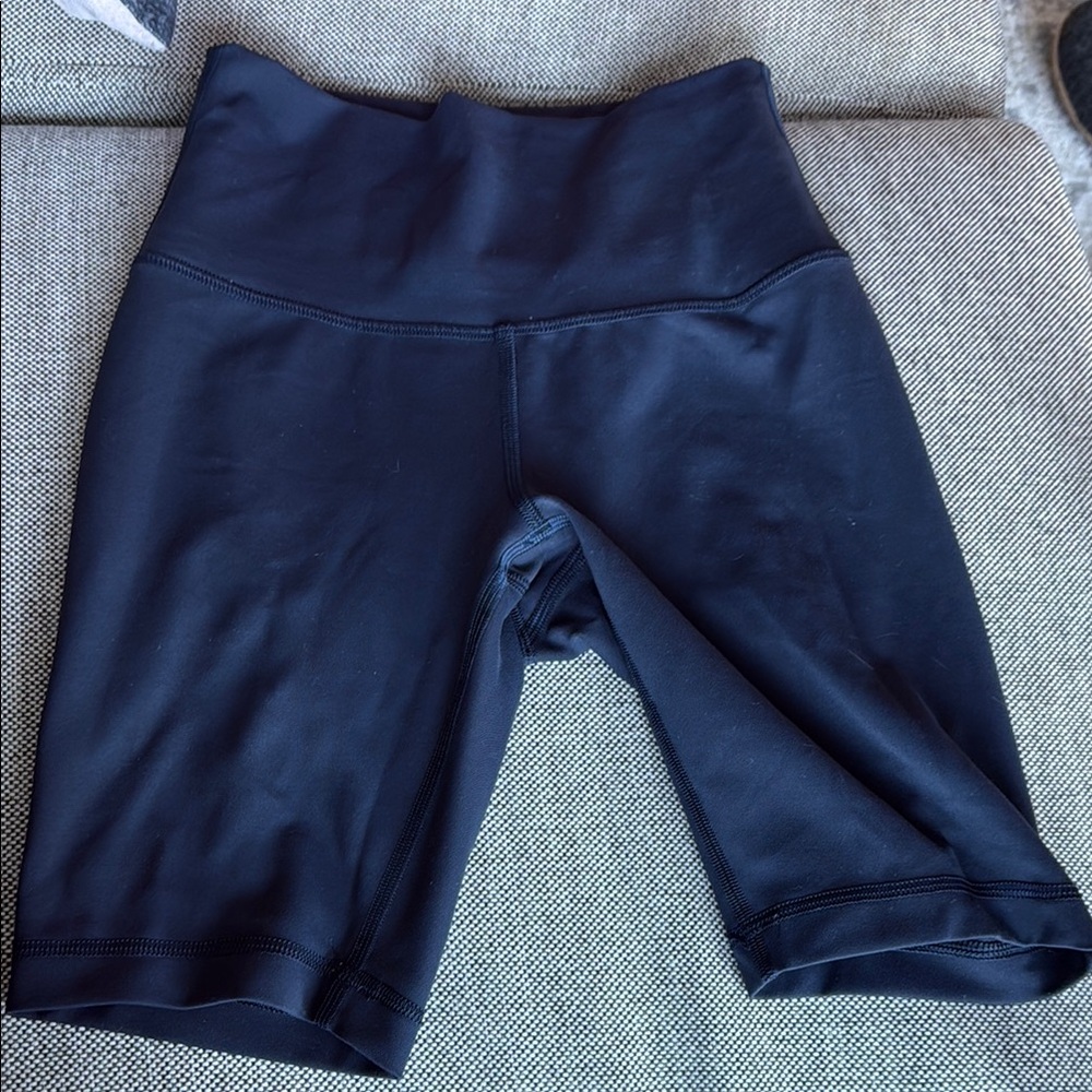 Navy Lululemon 7in Bike Shorts